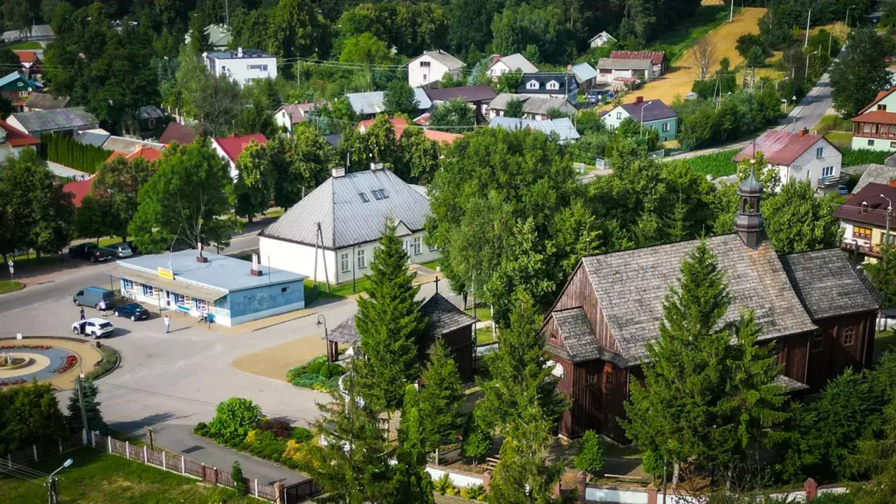 Widok na wieś, gdzie kręcono